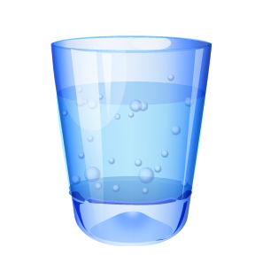 glass with water stock vector
