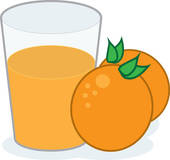 ... glass orange juice ...