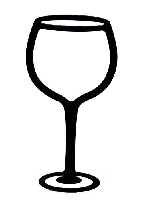 Glass Silouhette Clip Art ..  - Wine Glass Clip Art