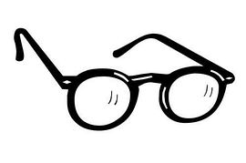 Hipster glasses clipart