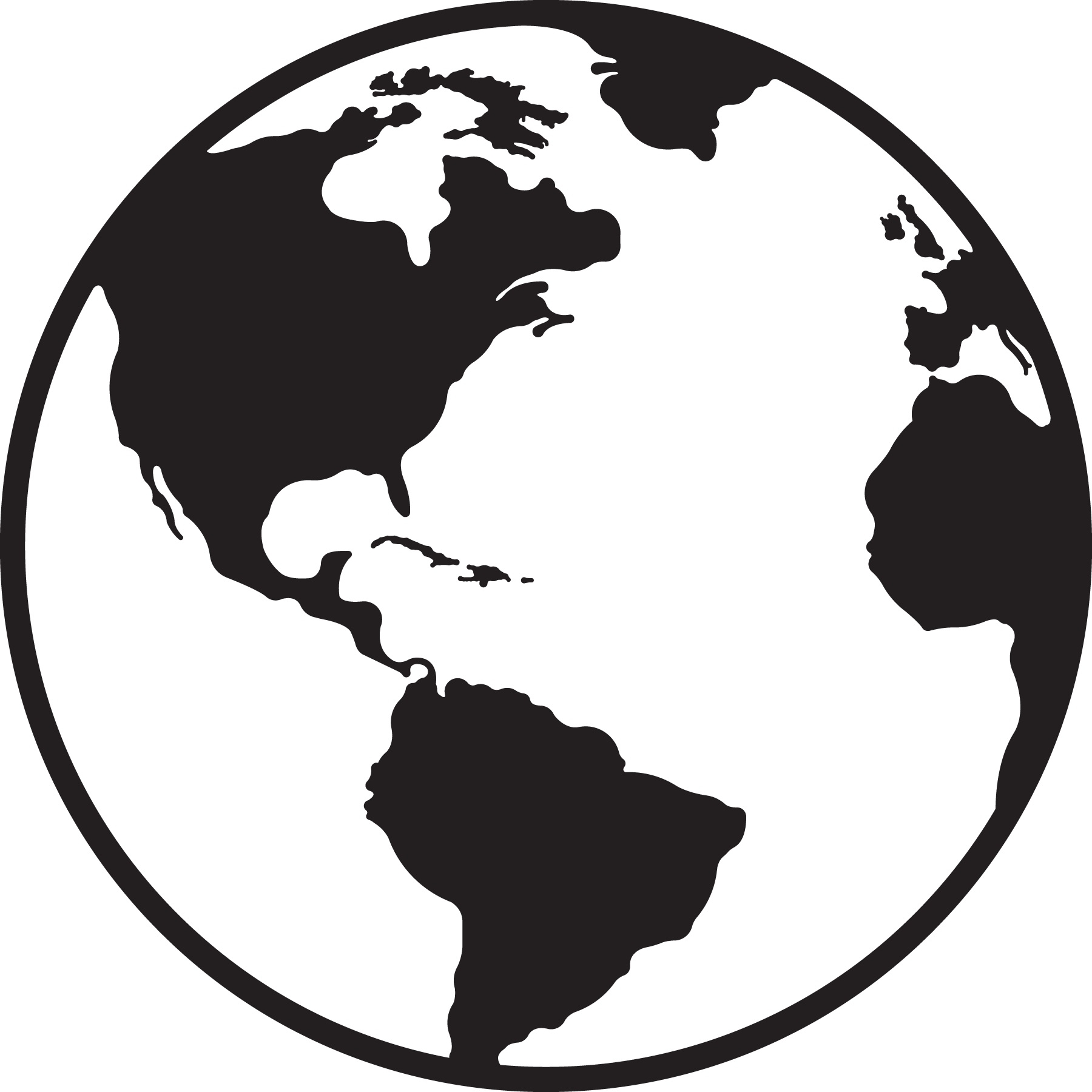 Best Globe Black And White Vector Image throughout Top Of Globe Clipart  Black And White Vector