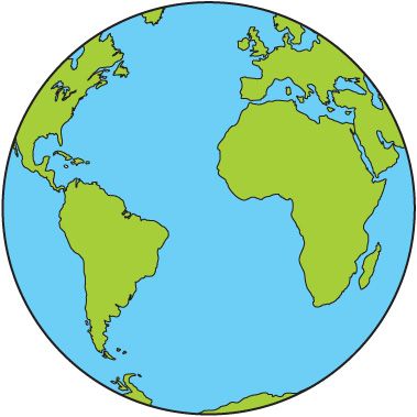 Globe earth clipart black and