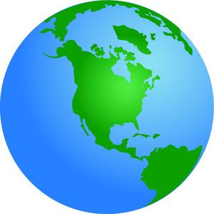 Globe Clipart Image Globe With North America At The Center Of The