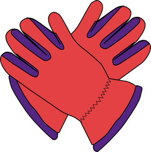 Purple Gloves Envelope Clip A