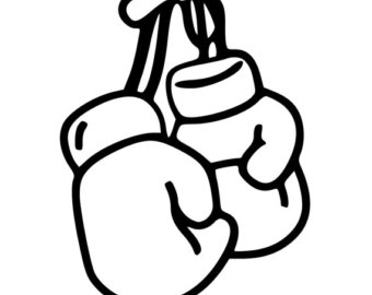 ... Gloves clipart images; boxing glove decal u2013 Etsy ...