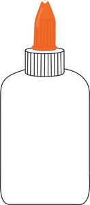 Glue Clipart Image: clip art illustration of a bottle of glue