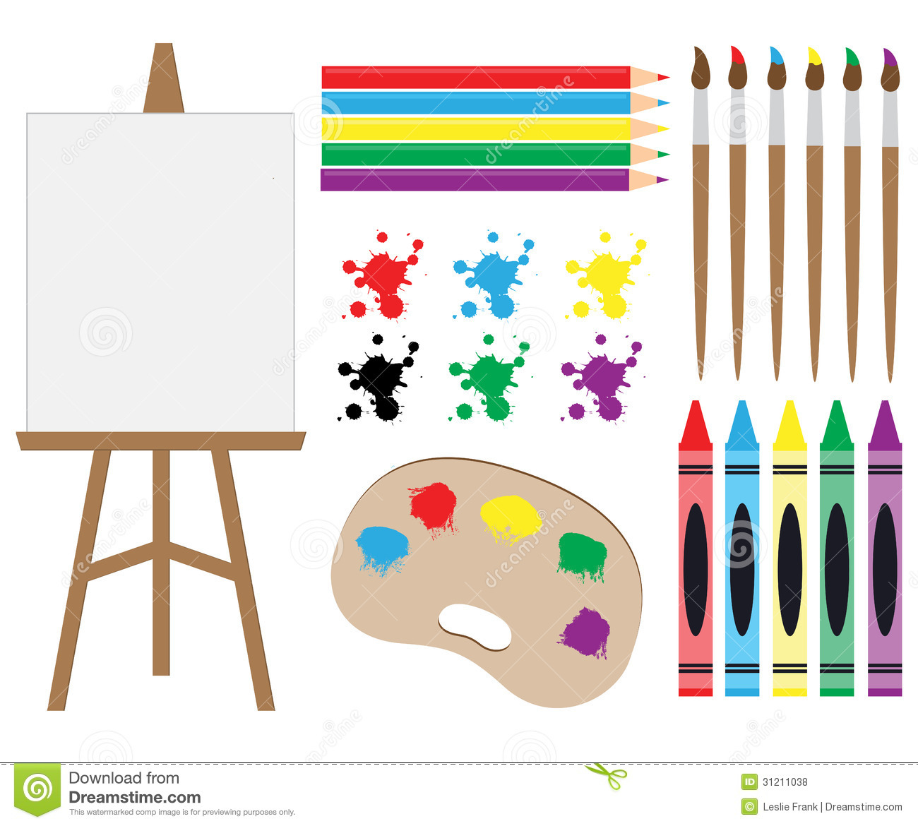 Go Back Images For Art Materials Clipart