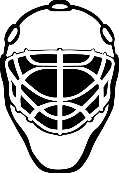 Goalie Mask Simple Outline cl - Hockey Goalie Clipart