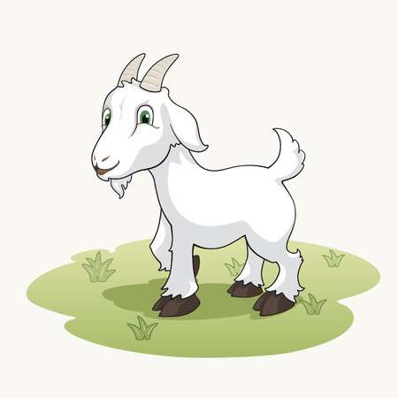 Cute cartoon goat