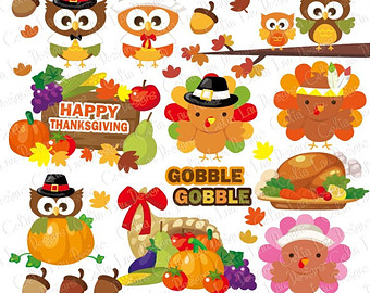 Gobble Thanksgiving Clipart .