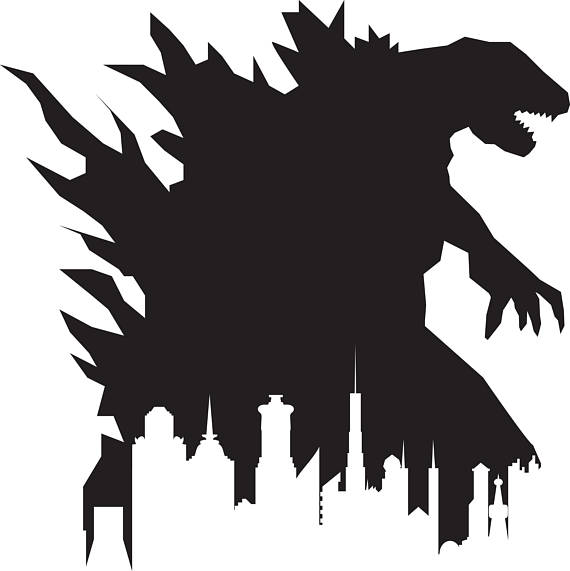 Godzilla svg,png,jpg,eps/Godzilla clipart for  Print,Design,Silhouette,Cricut and any more