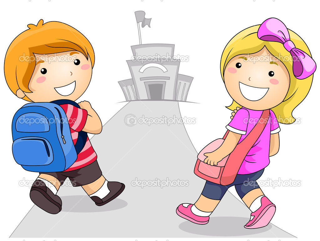 Going To School Clipart And Girl Going To School