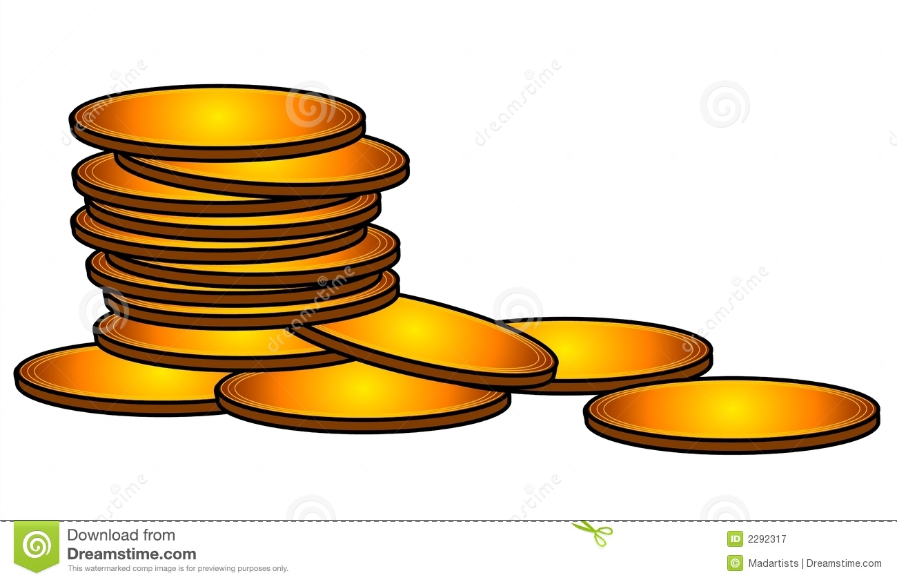 Falling Coins Clipart