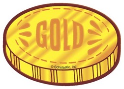 Cartoon Gold Coins Clipart .