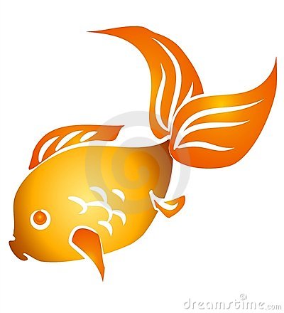 Gold Fish In A Bowl Clip Art  - Gold Fish Clip Art