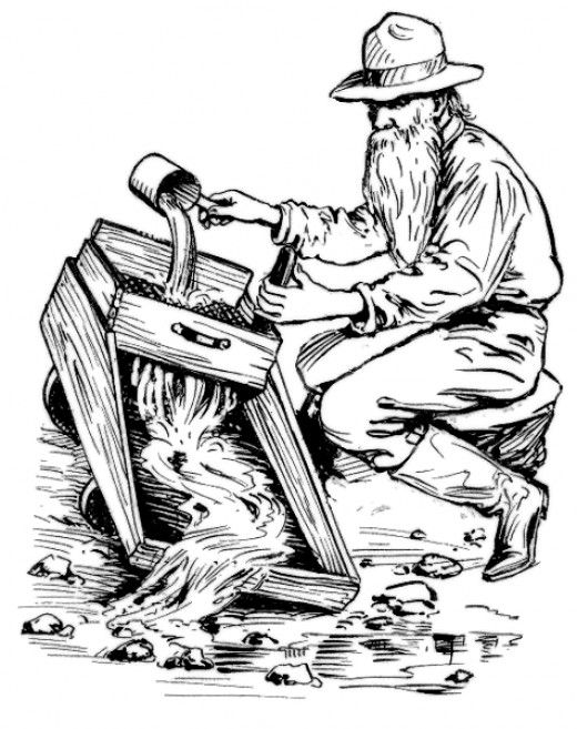 Gold Rush Clip Art | Free Printable Western Coloring Pages and Sheets for Kids and Adults
