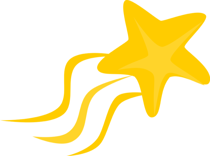 Gold Star Clipart Shooting Star Png