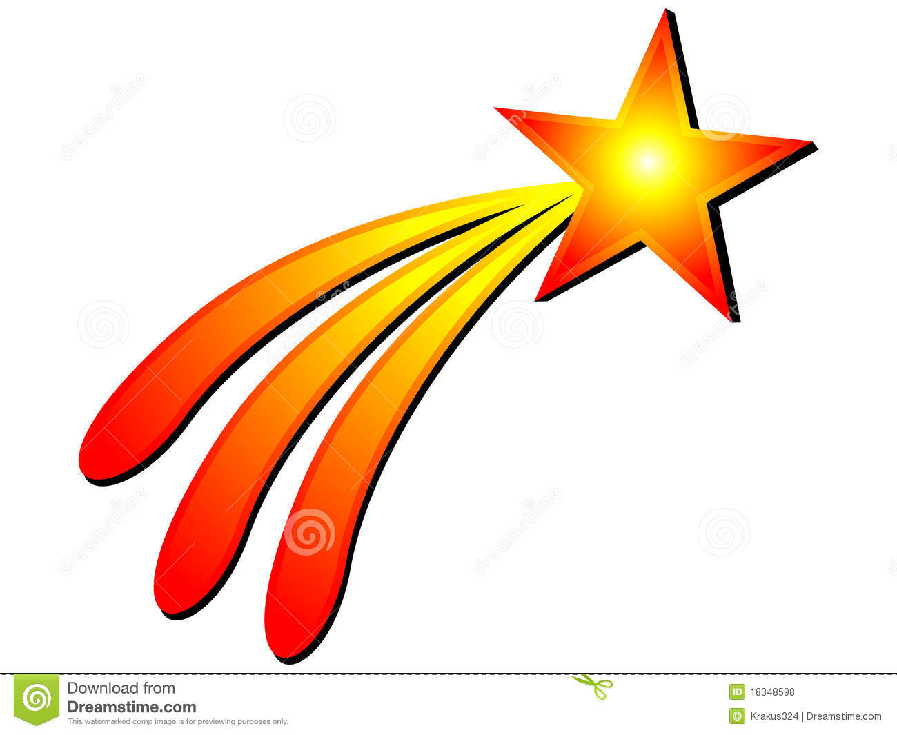 Shooting star clipart images 
