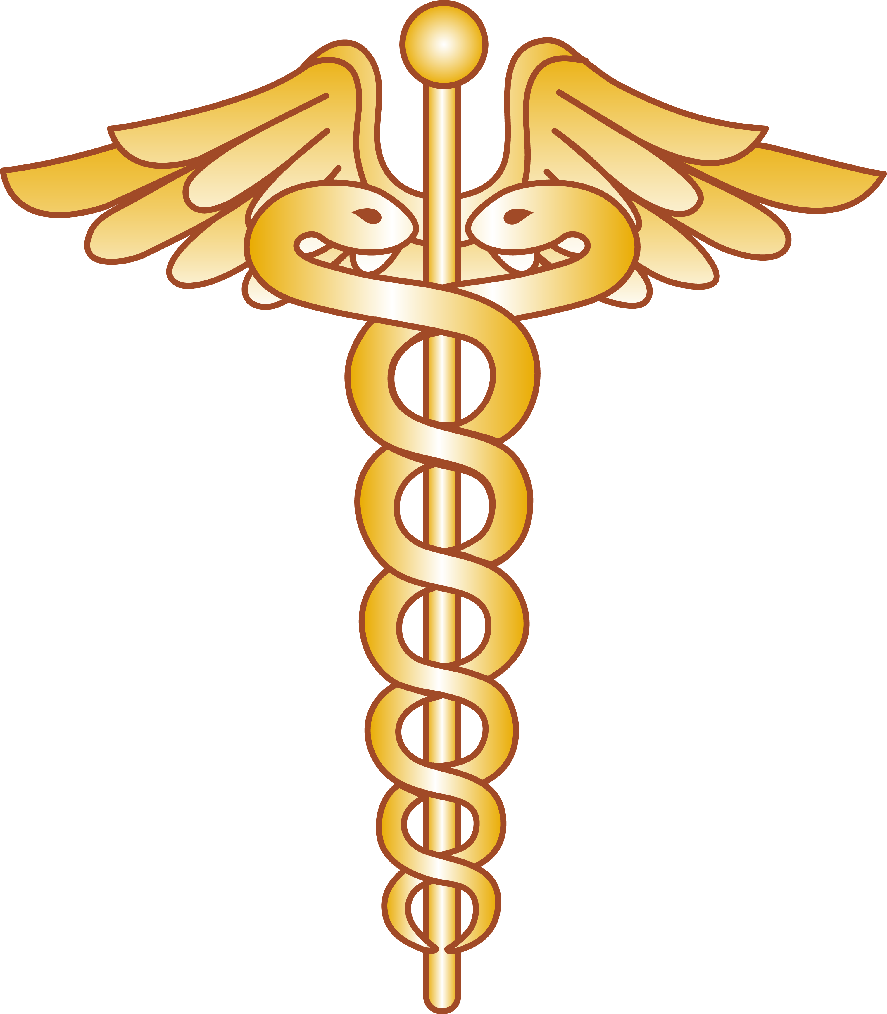 Golden Caduceus Logo Design