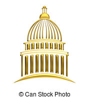 ... Golden Capitol building - Capitol Building Clipart