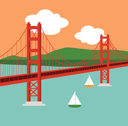 Golden Gate Bridge Clip Art, Vector Images u0026amp; Illustrations - iStock 418 x 412