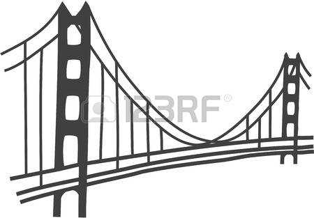golden gate bridge: illustration of Golden Gate bridge, San Francisco