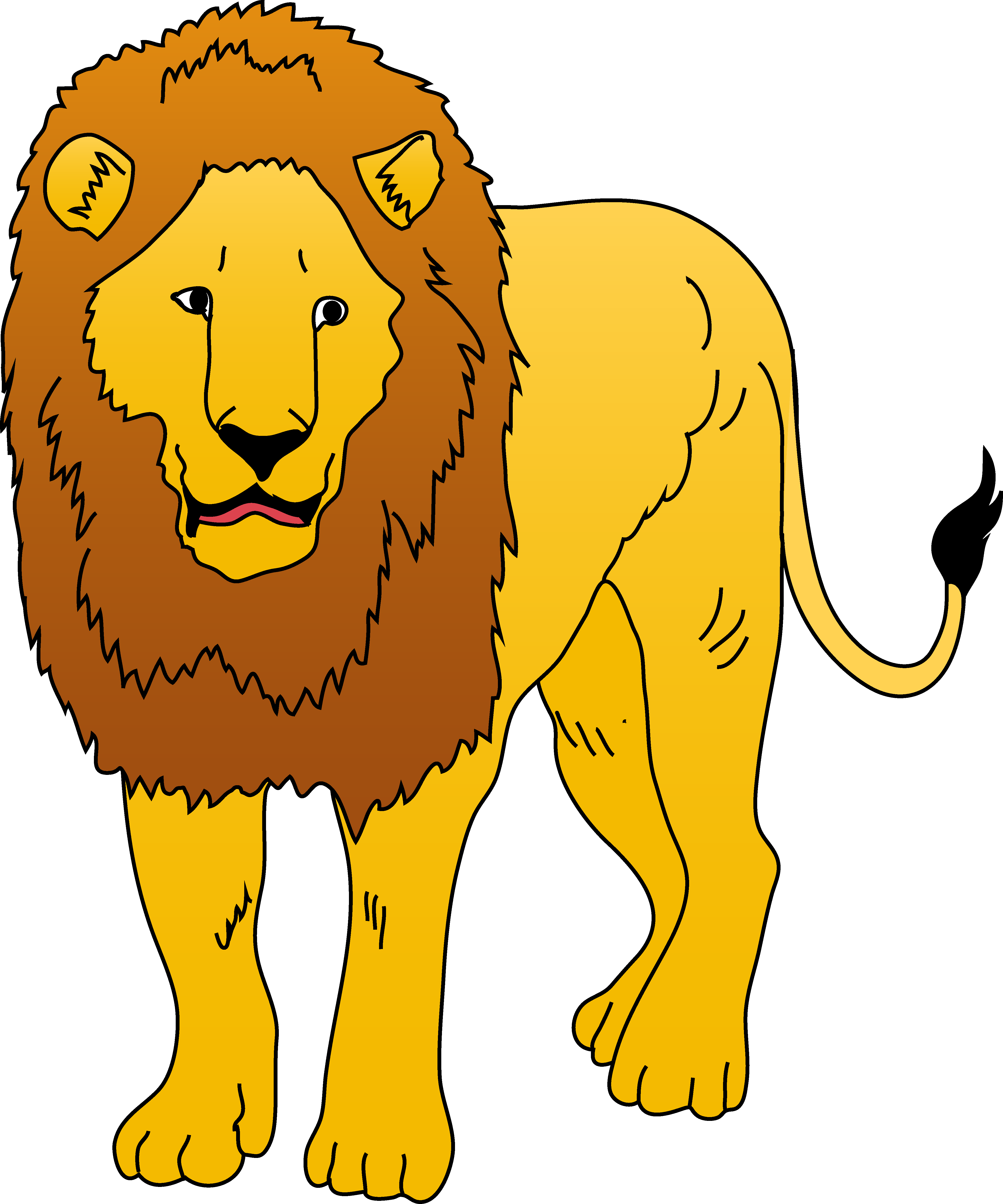 Golden lion clipart illustrat - Free Lion Clipart