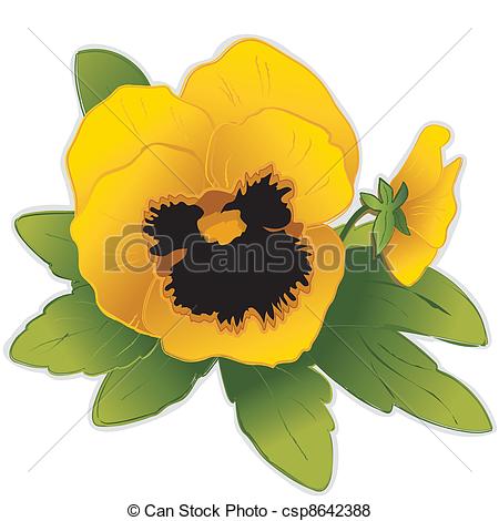 ... Golden Pansy Flowers - Go - Pansy Clipart