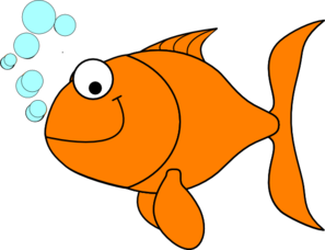 goldfish clipart black and white