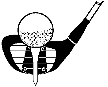 golf clip art black and white