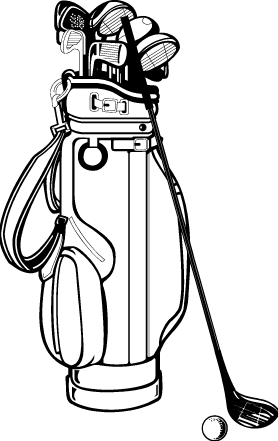 golf club bag clip art