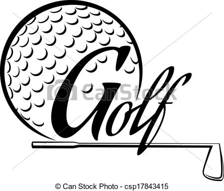 ... Golf Ball Banner - Stylized golf ball with the word golf in... Golf Ball Banner Clipartby ...