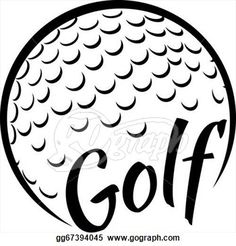An Abstract Golf Logo In Blac