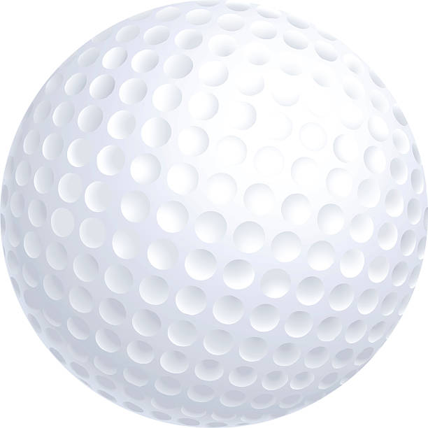 Close-up of a golf ball isola - Golf Ball Clipart