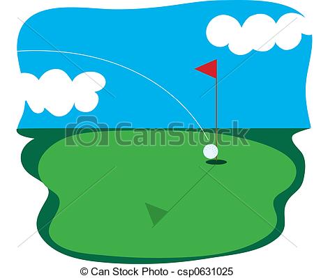 ... Golf Course - Golf ball going into a hole in one