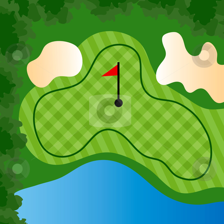 Golf Course Hole Stock