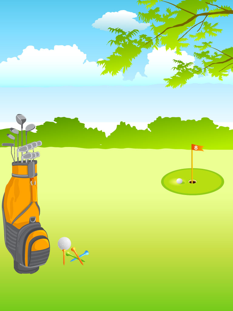Golf Course Vector - Golf Course Clip Art
