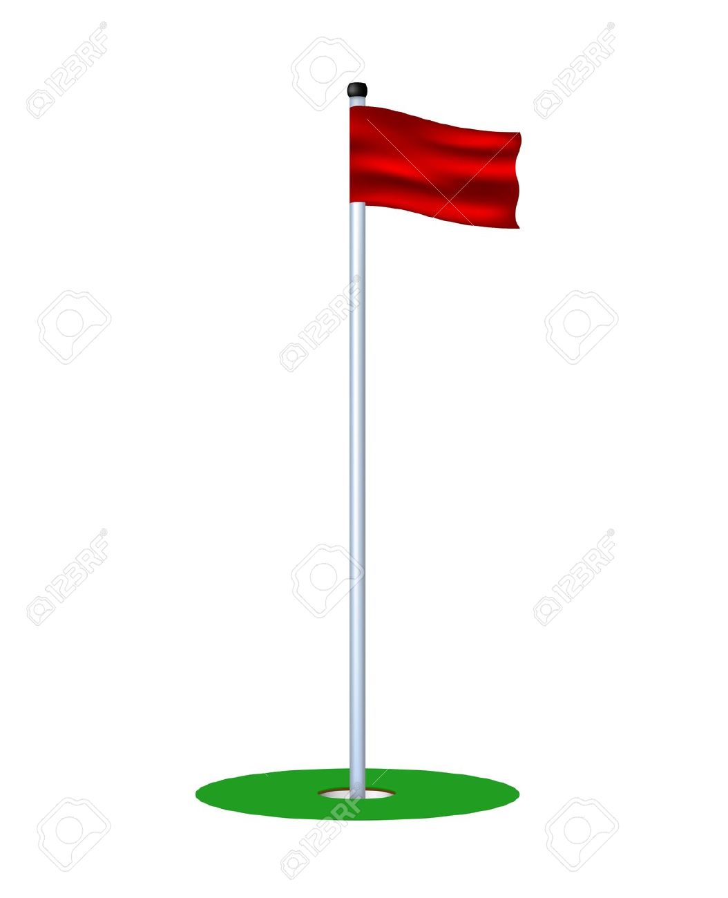 golf flag: Golf hole - Golf Flag Clip Art