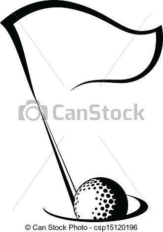 Golf Flag with Ball in . - Golf Flag Clip Art