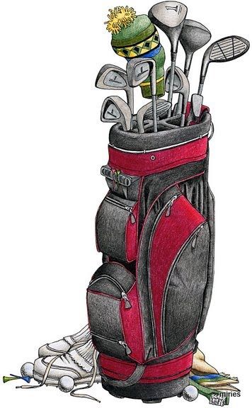 Golf - Golf Bag Clipart
