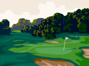 Golf Course Hole Stock Vector