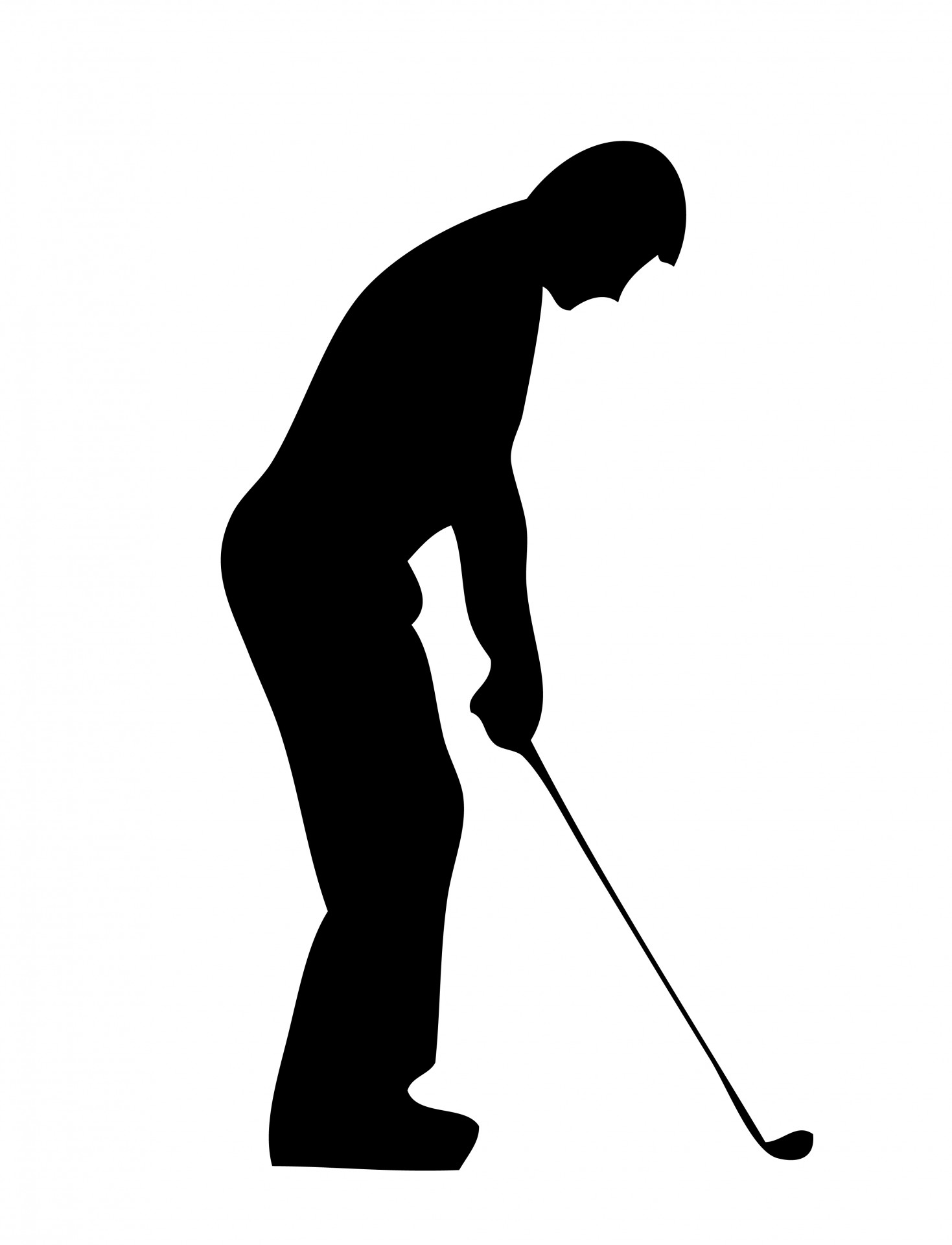 Golf Player Silhouette Clipart Free Stock Photo Hd Public Domain