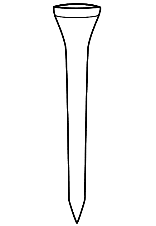 Golf Tee - Coloring Page (