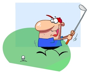 Golfer Clipart Image: A Man .