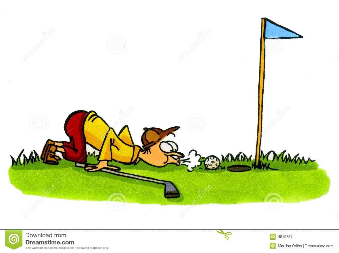 Golfer Golf Cartoons Series Number 4 Royalty Free Stock Photography