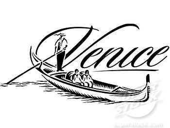 gondola: Silhouette of a Vene