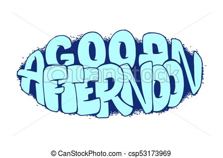 Good afternoon hand drawn lettering for posters, prints and more -  csp53173969