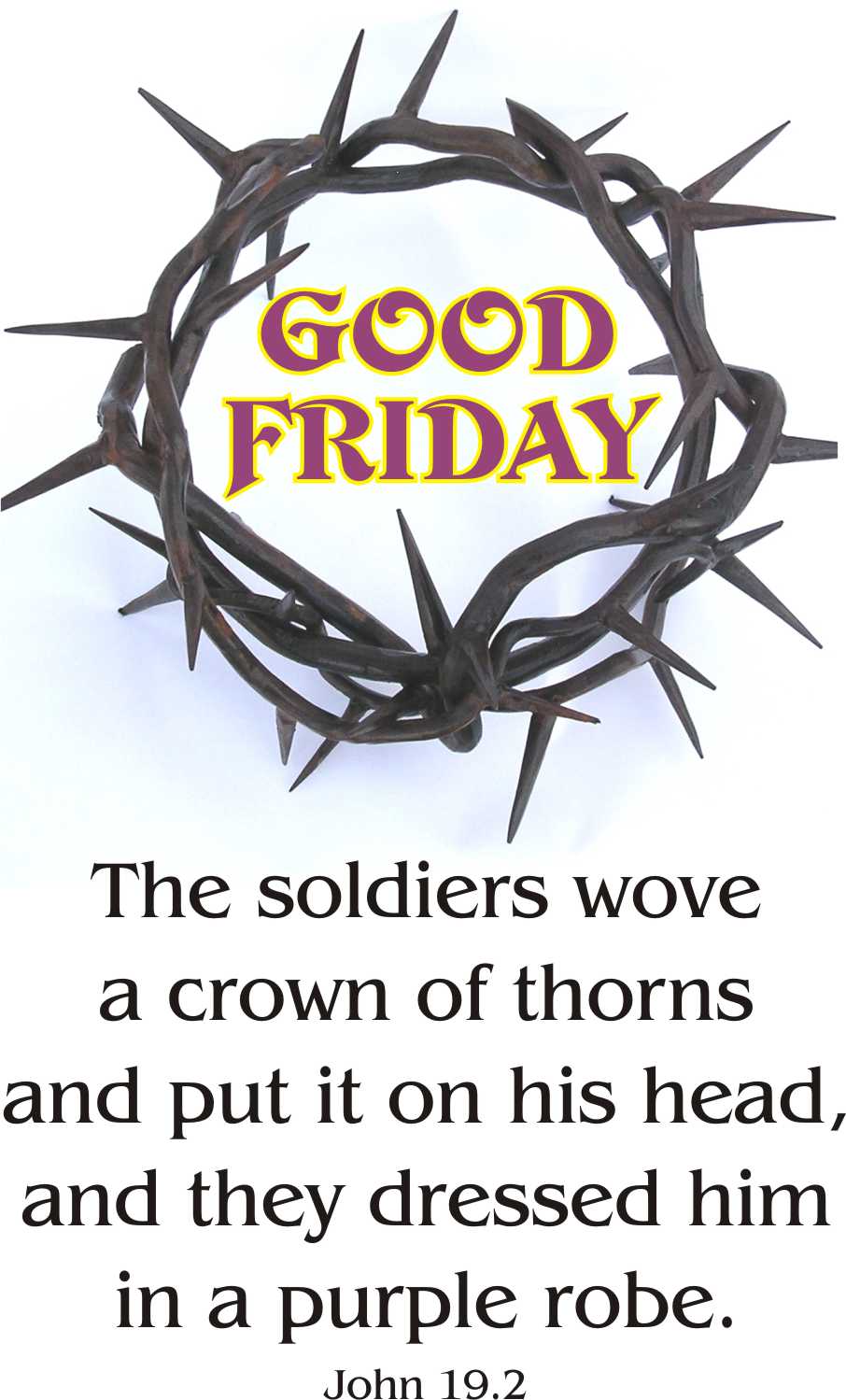 Good Friday The Soldiers Wove A Crown Of Thorns Clipart Picture