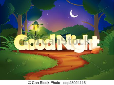Good Night wallpaper background - csp28024116