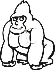 Gorilla Clipart Black And White Clipart Panda Free Clipart Images